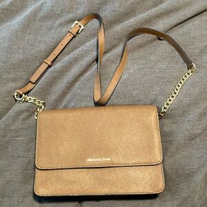 Cognac leather Michael Kors crossbody
